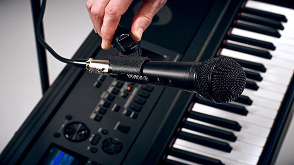 Podłącz mikrofon do karaoke lub śpiewu podczas gry