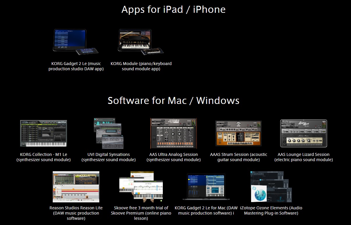 Korg Nautilus - dołączone oprogramowanie