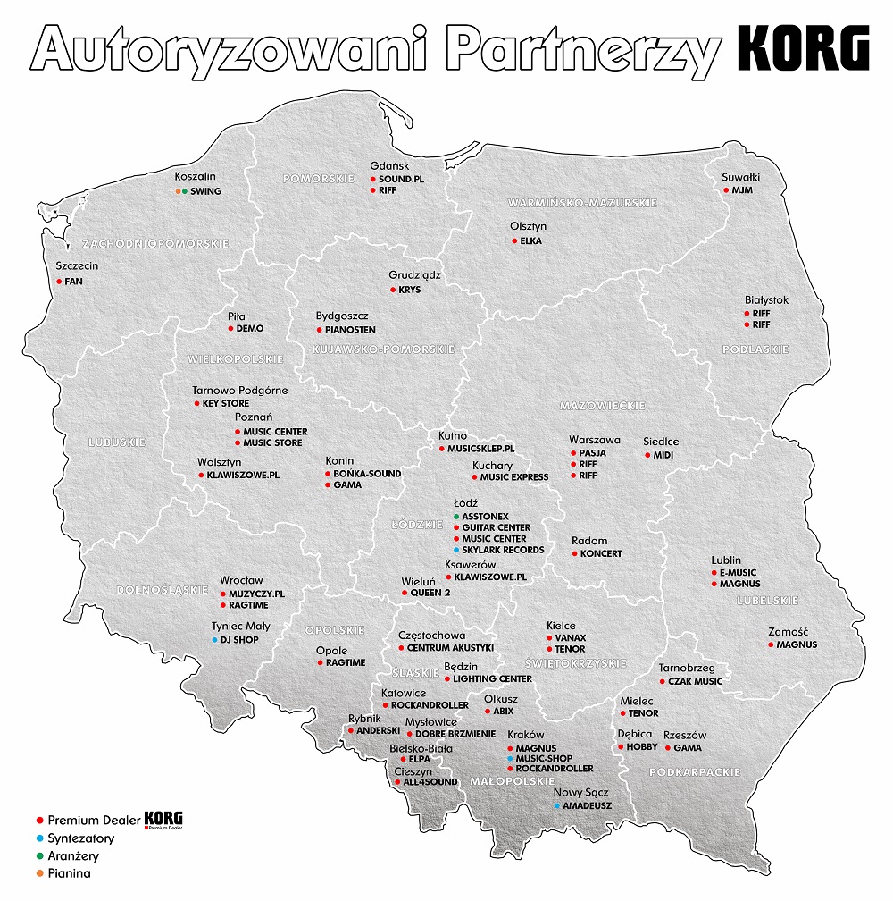 Mapa autoryzowanych dealerów