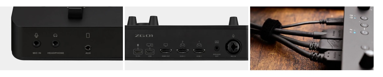 Praktyczne, wszechstronne możliwości podłączania dla graczy