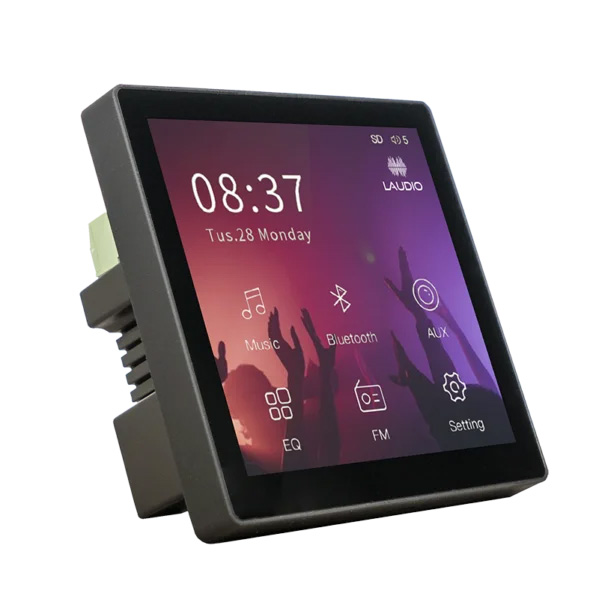 Laudio W20BT - Odtwarzacz ścienny z wyświetlaczem Bluetooth FM USB 2 x 20W