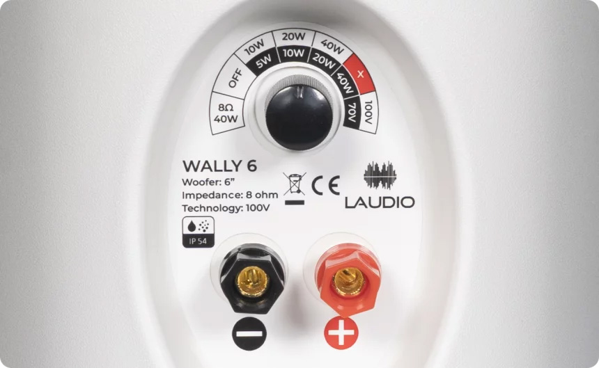 Laudio Wally 6 WH - Głośnik ścienny 100V 8 ohm 40W