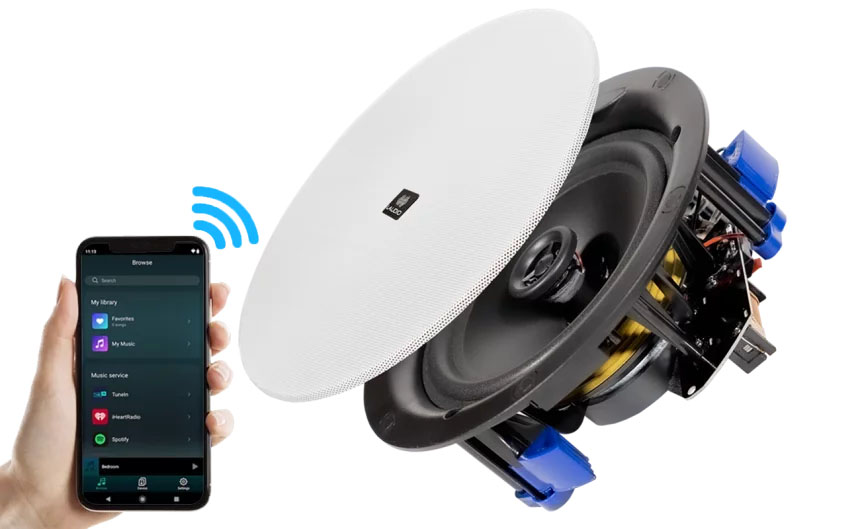 Laudio Ambient 6 BT WH - Głośnik sufitowy Bluetooth 100W