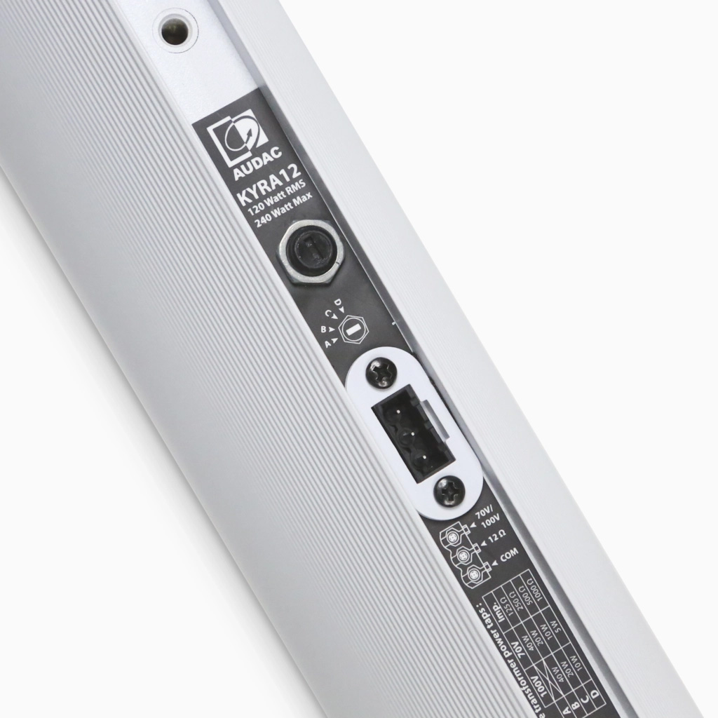 AUDAC KYRA12/OB - głośnik kolumnowy IP55 12x2 - wersja czarna