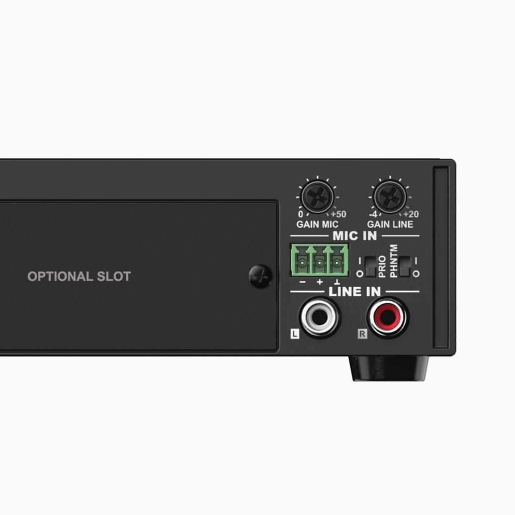 AUDAC MFA216 - rozwiązanie audio all-in-one - 2 x 80W @ 4 Ohm - 160W @ 70/100V