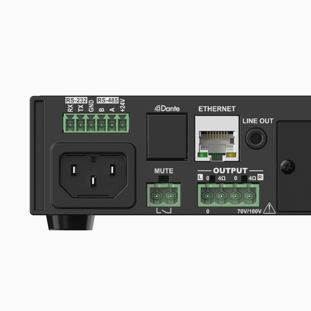 AUDAC MFA216 - rozwiązanie audio all-in-one - 2 x 80W @ 4 Ohm - 160W @ 70/100V