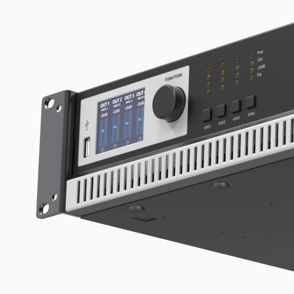 AUDAC SMQ350 WaveDynamics - czterokanałowy wzmacniacz mocy 4 x 350W