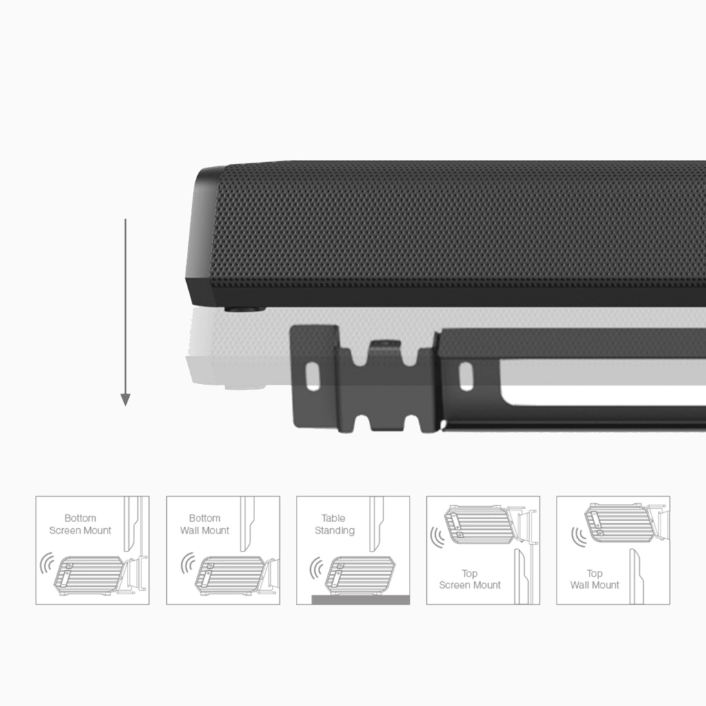 AUDAC IMEO2/B - profesjonalny trójdrożny soundbar - kolor czarny