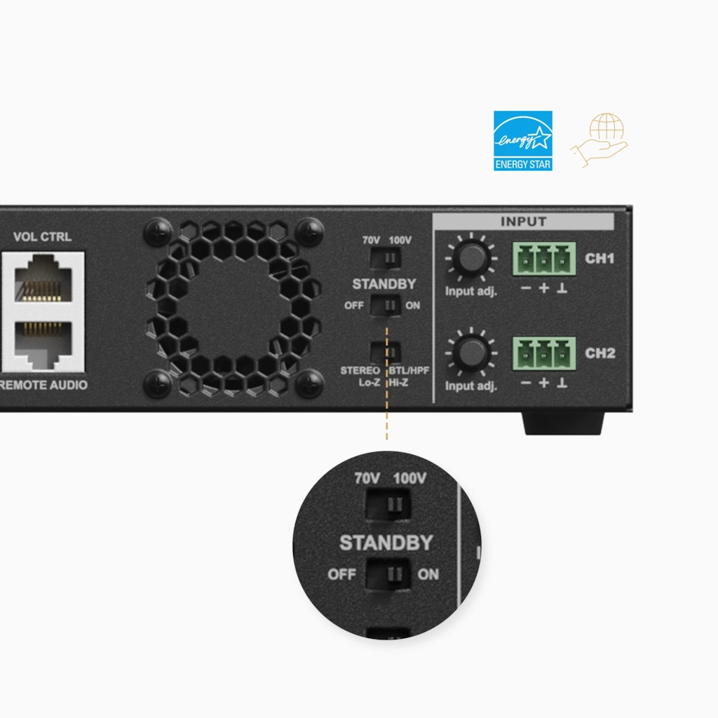 Audac SCP230 - Dwukanałowy wzmacniacz