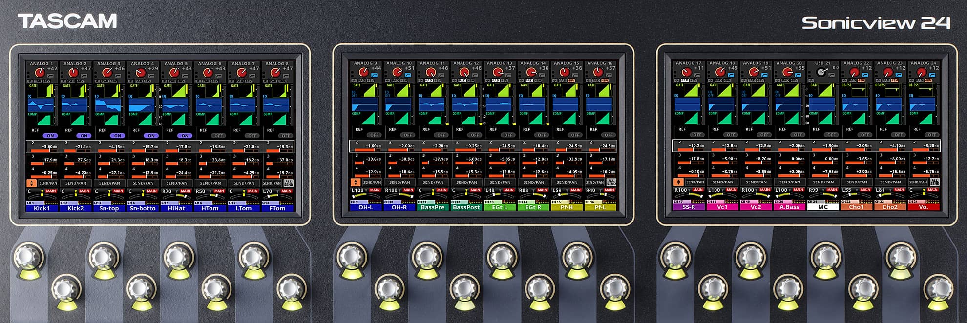 Widok Channel Strip'a