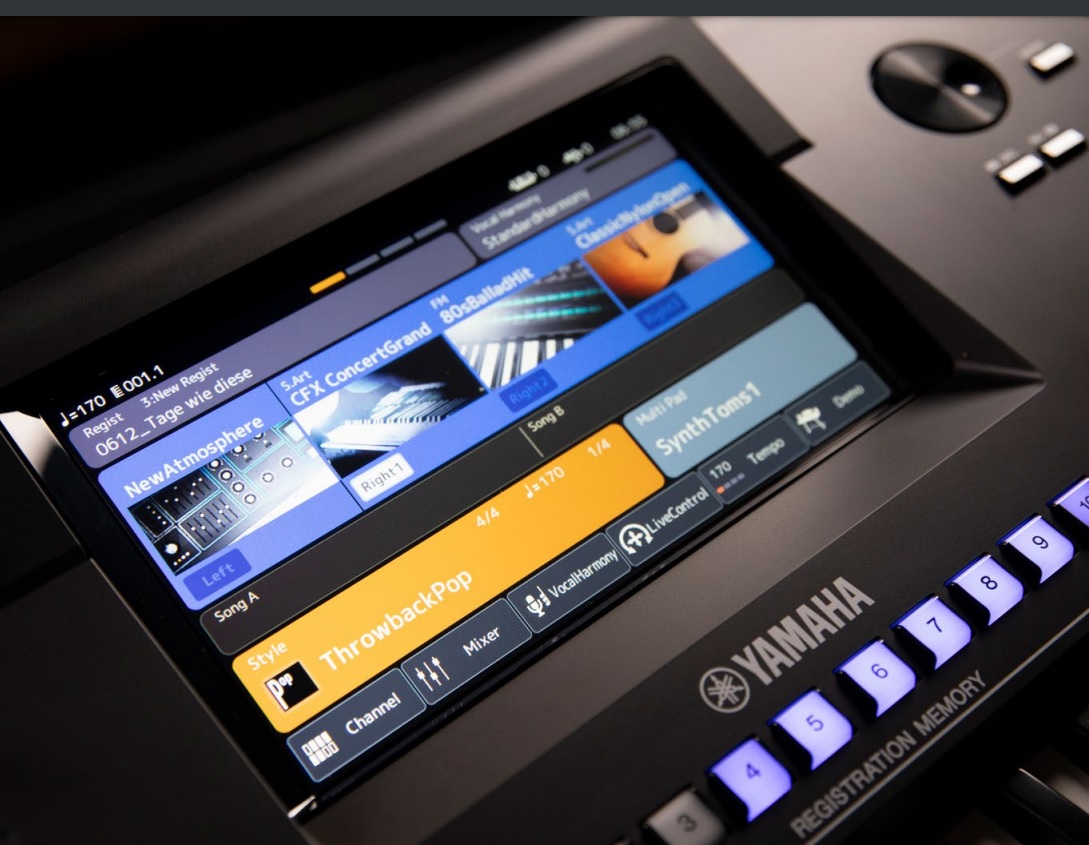 Yamaha Genso 2 Duży, jasny i wyraźny wyświetlacz