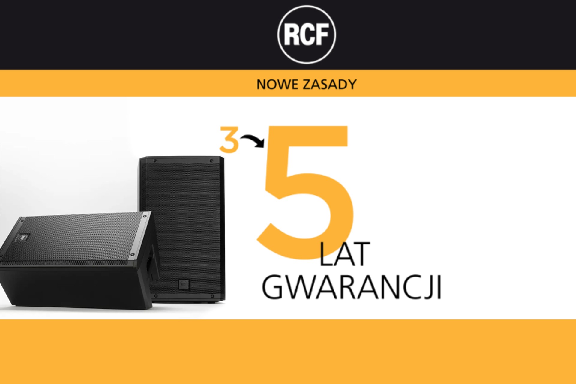 5-letnia gwarancja na produkty Pro Audio marki RCF – pewność, której możesz zaufać